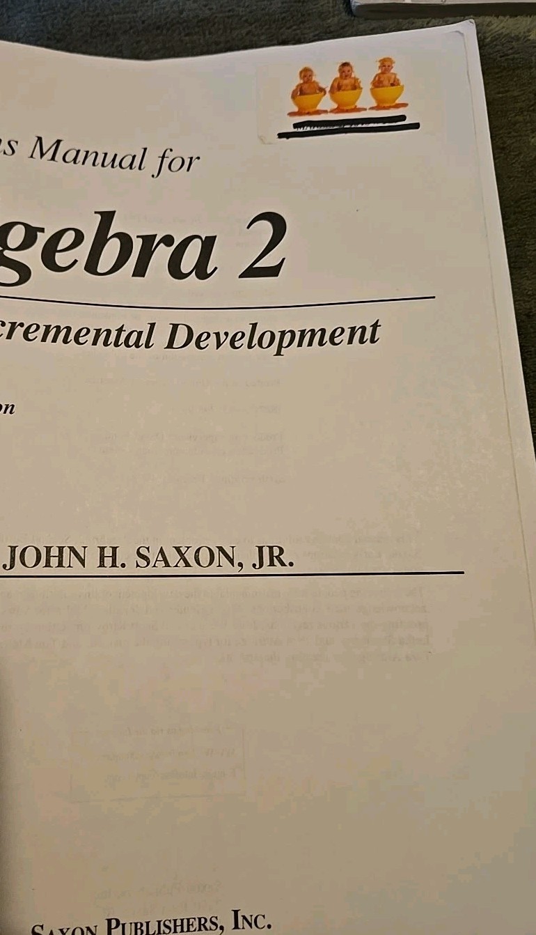 Saxon Algebra 2 Complete Set Tests Solutions Manual 2nd Edition Homeschool Math