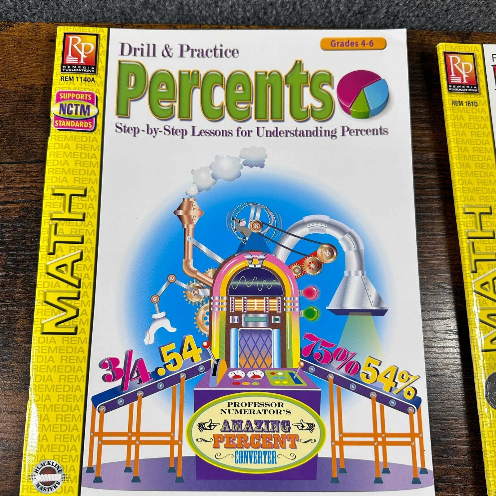 Remedia Publications Workbook Lot Math Reading Percents Word Problems 4 Books