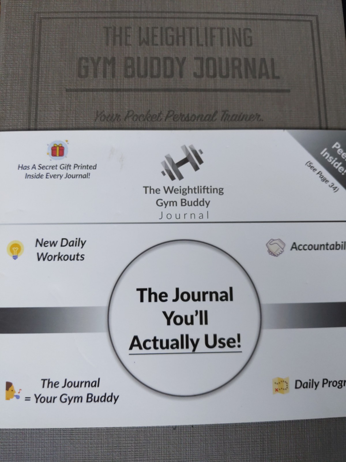 Weightlifting Gym Buddy Journal Lifting for Size Strength Personal Trainer Book