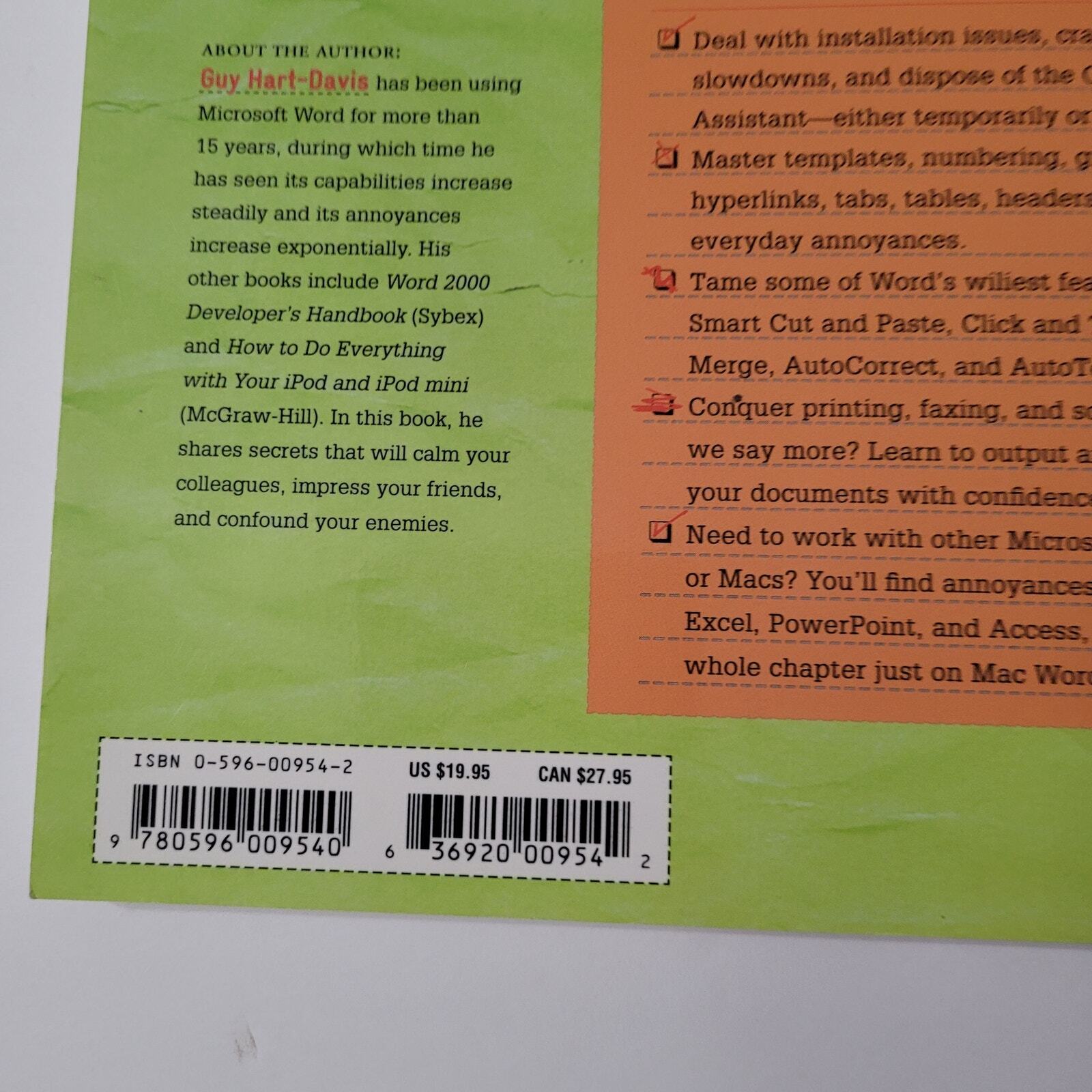 Word Annoyances O’Reilly by Guy Hart-Davis