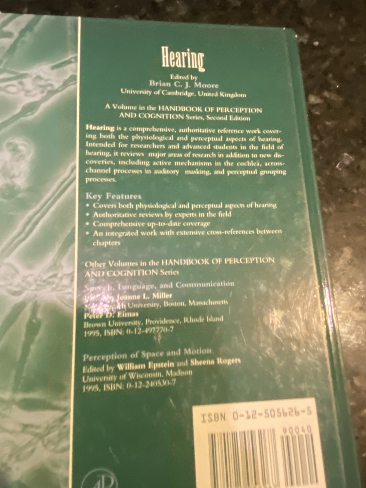 Handbook of Perception and Cognition, Second Edition Ser.: Hearing by Brian…