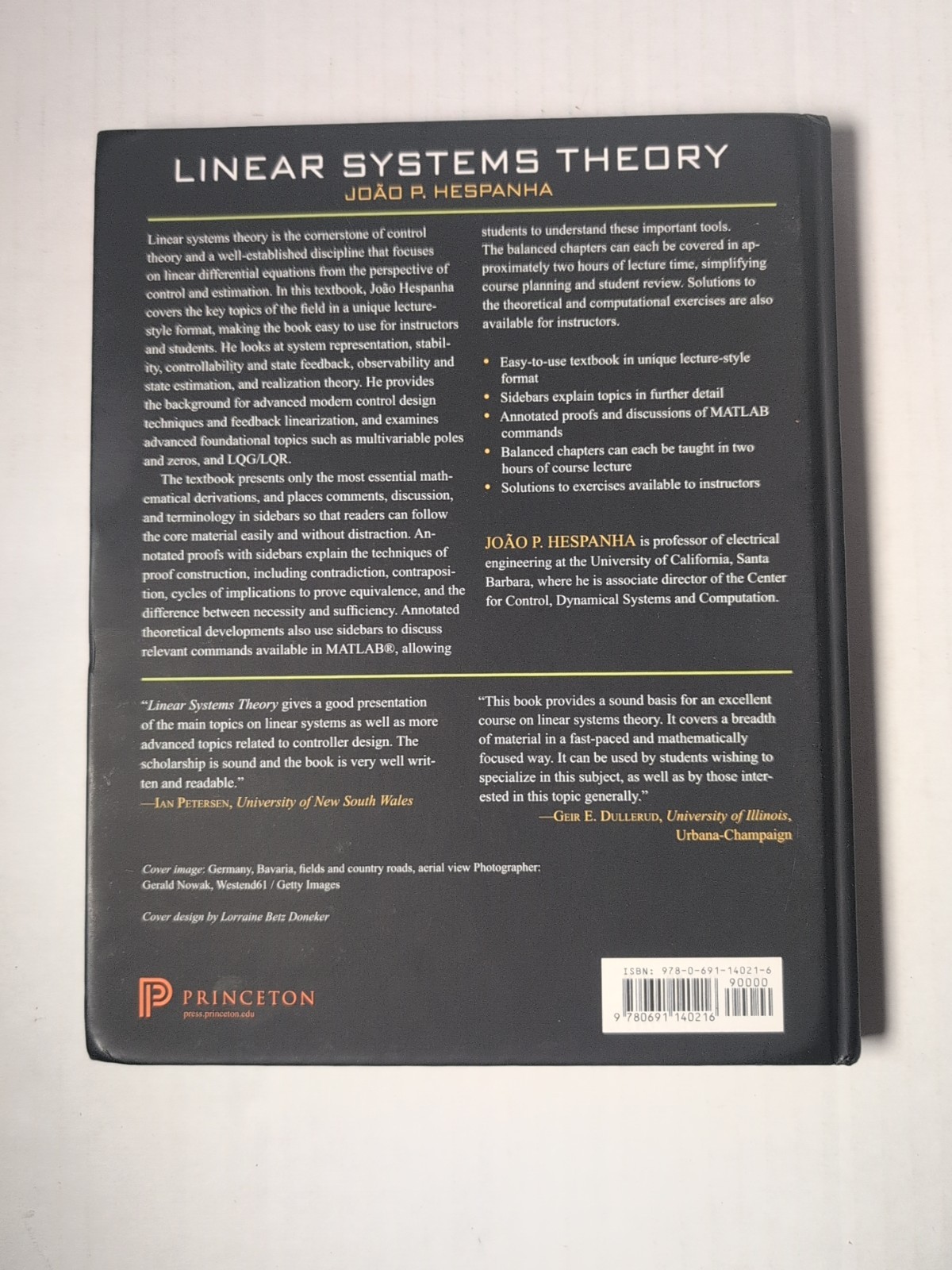 Linear Systems Theory by João P. Hespanha (2009, Hardcover)