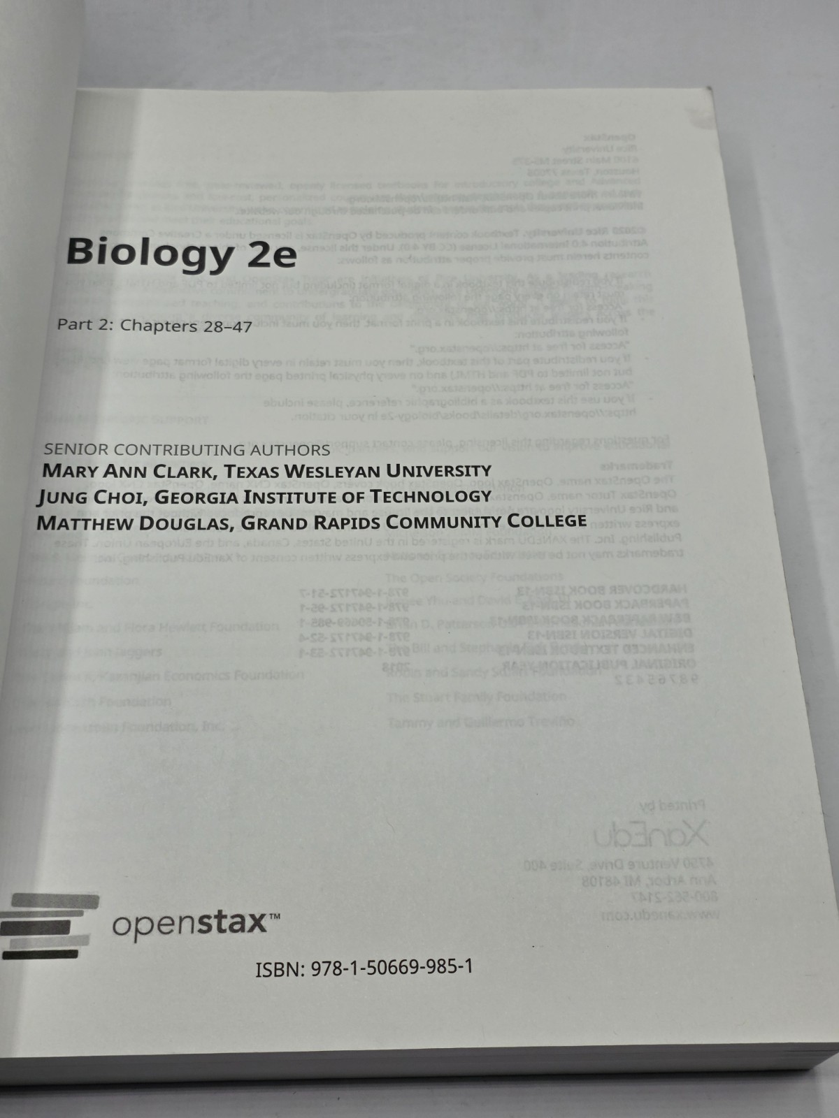 Biology 2e by OpenStax (Paperback) Part 1 And 2
