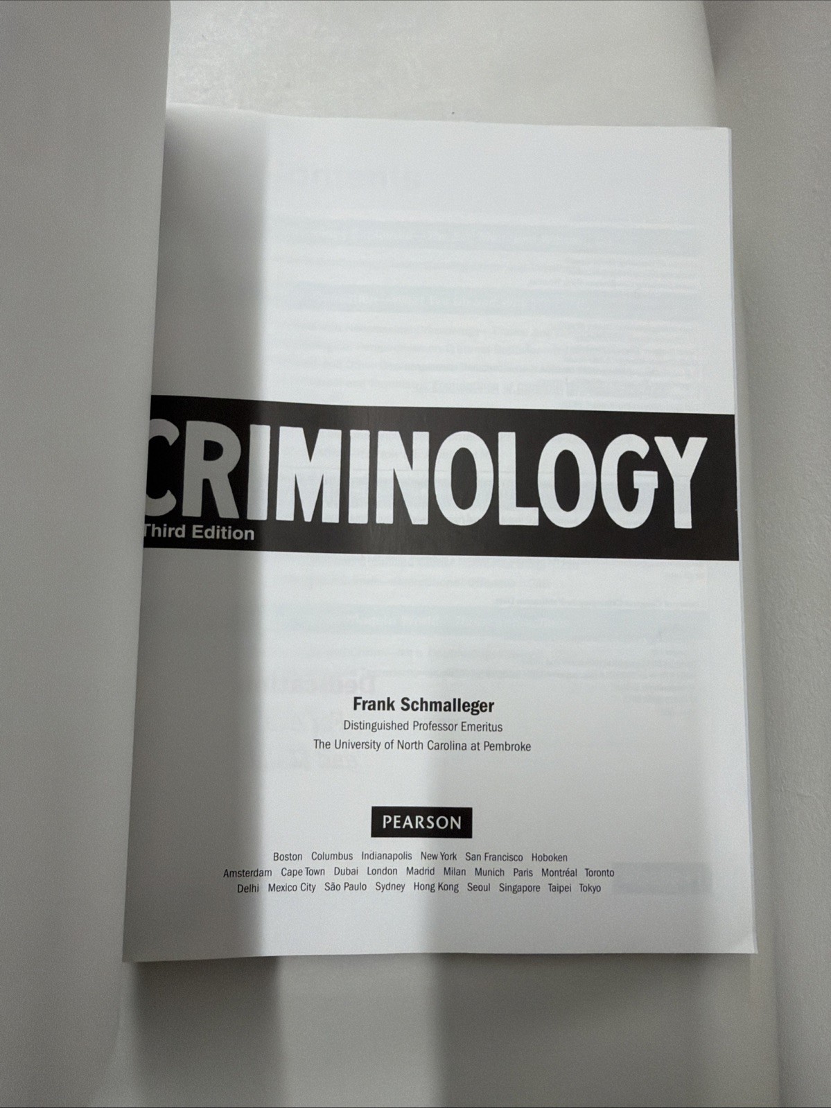Criminology (Justice Series) by Frank J. Schmalleger (2014, Paperback)