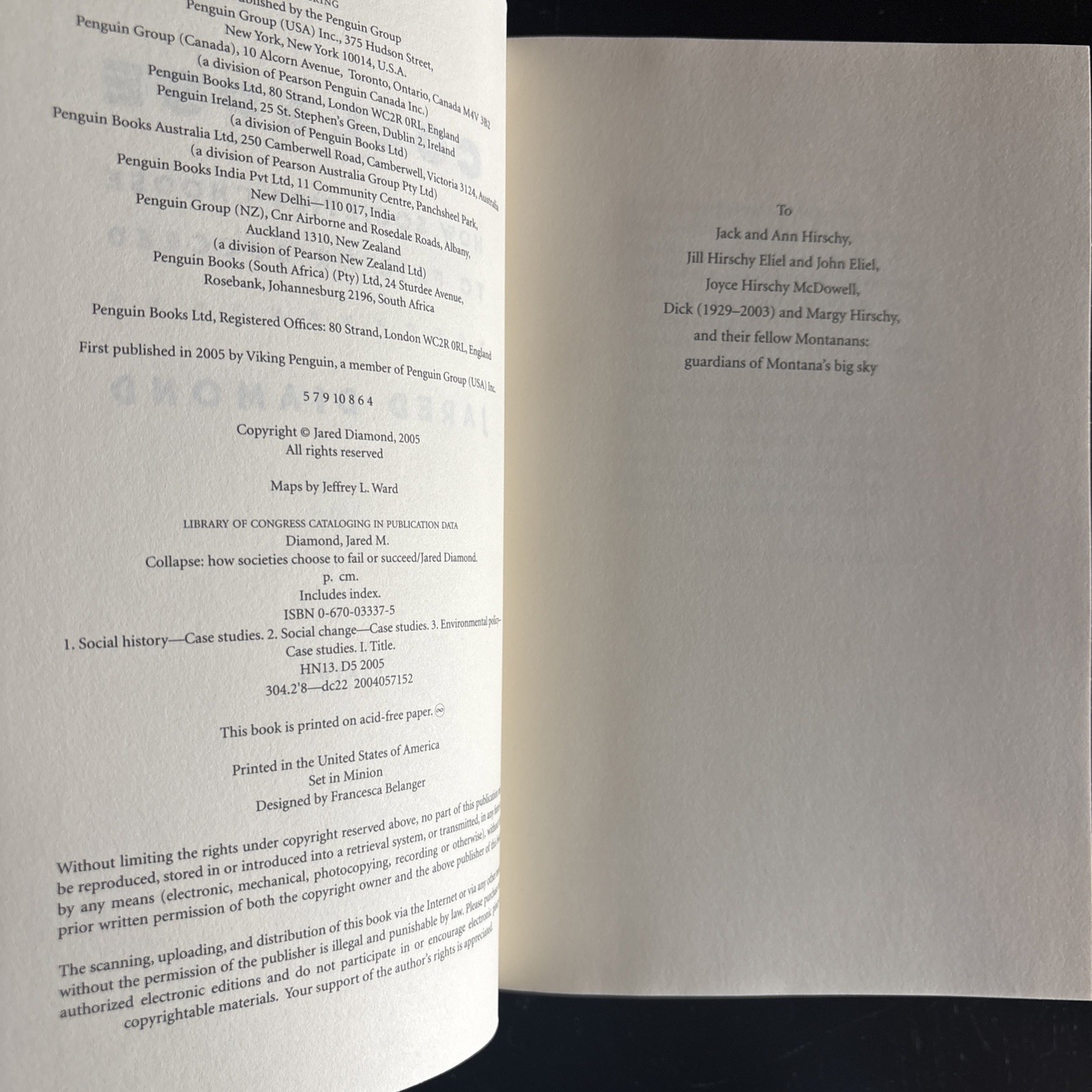 Collapse How Societies Choose to Fail or Succeed by Jared Diamond -HCDJ Good!