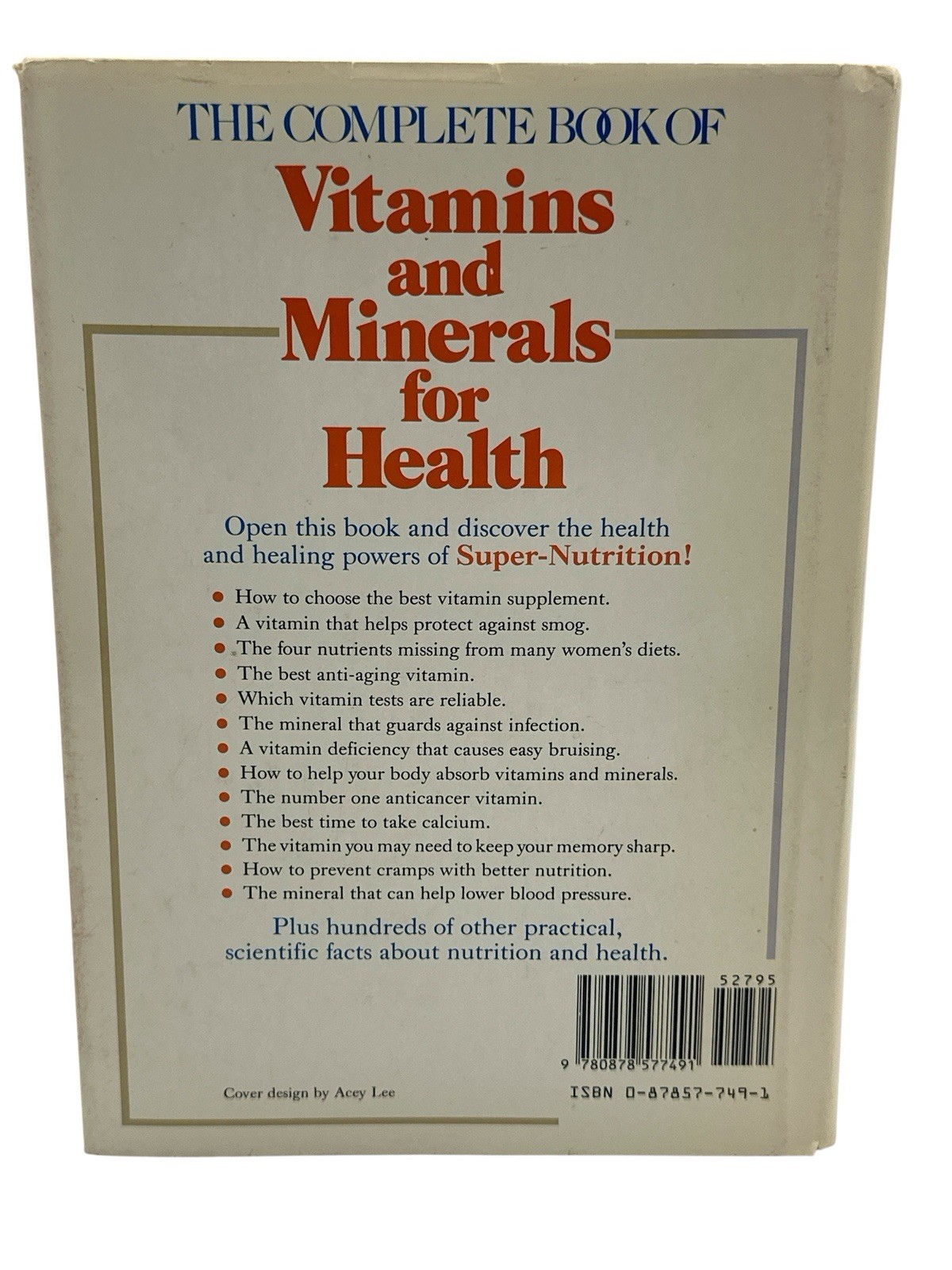 Complete Book of ✨Vitamins and Minerals for Health by Prevention Magazine, HC