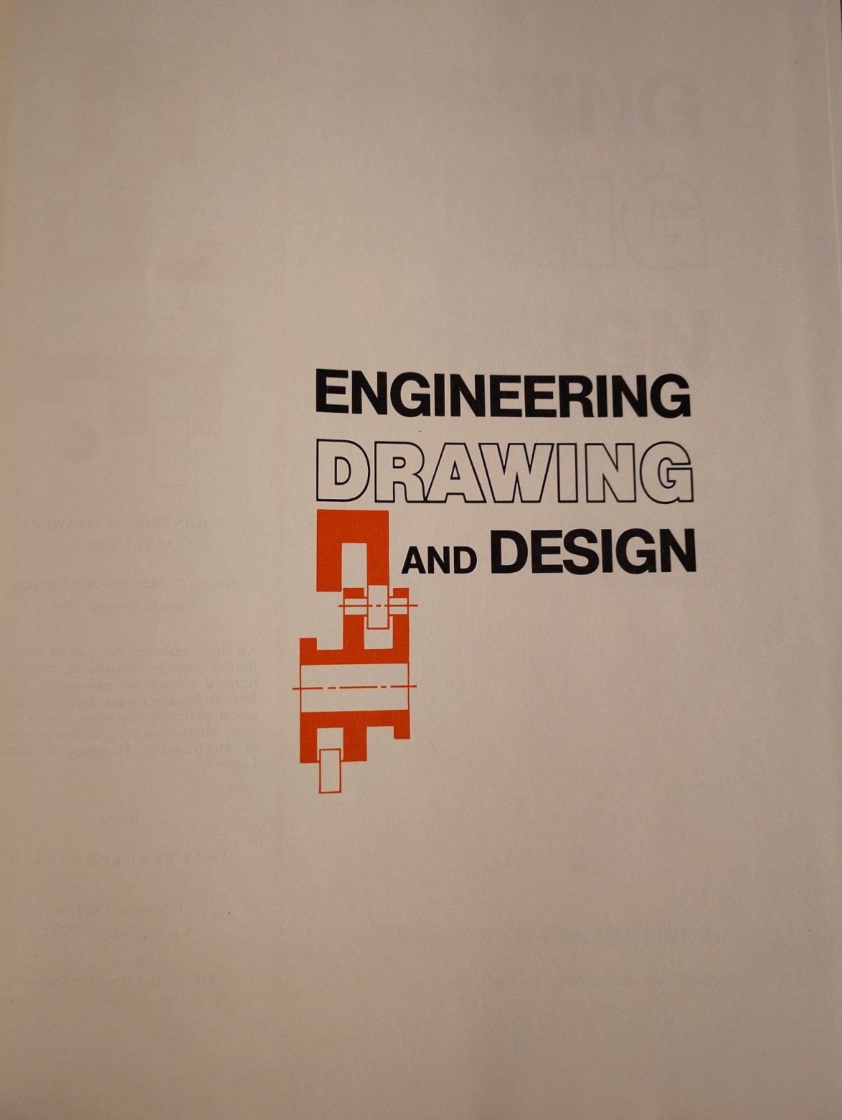 Engineering Drawing and Design Hardcover Textbook By Cecil Jensen Vintage Book