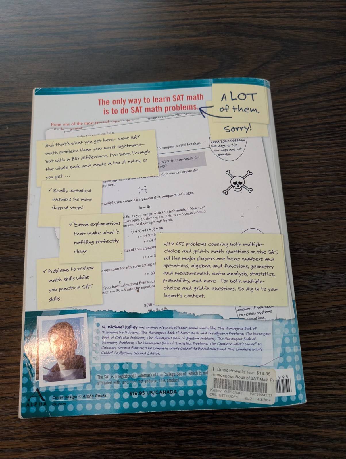 Humongous Book of SAT Math Problems, W. Michael Kelley, 2013 PB