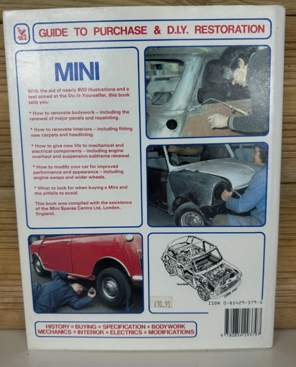 Mini All Models Guide to Purchase and DIY Restoration Hardcover 1987 Haynes F379