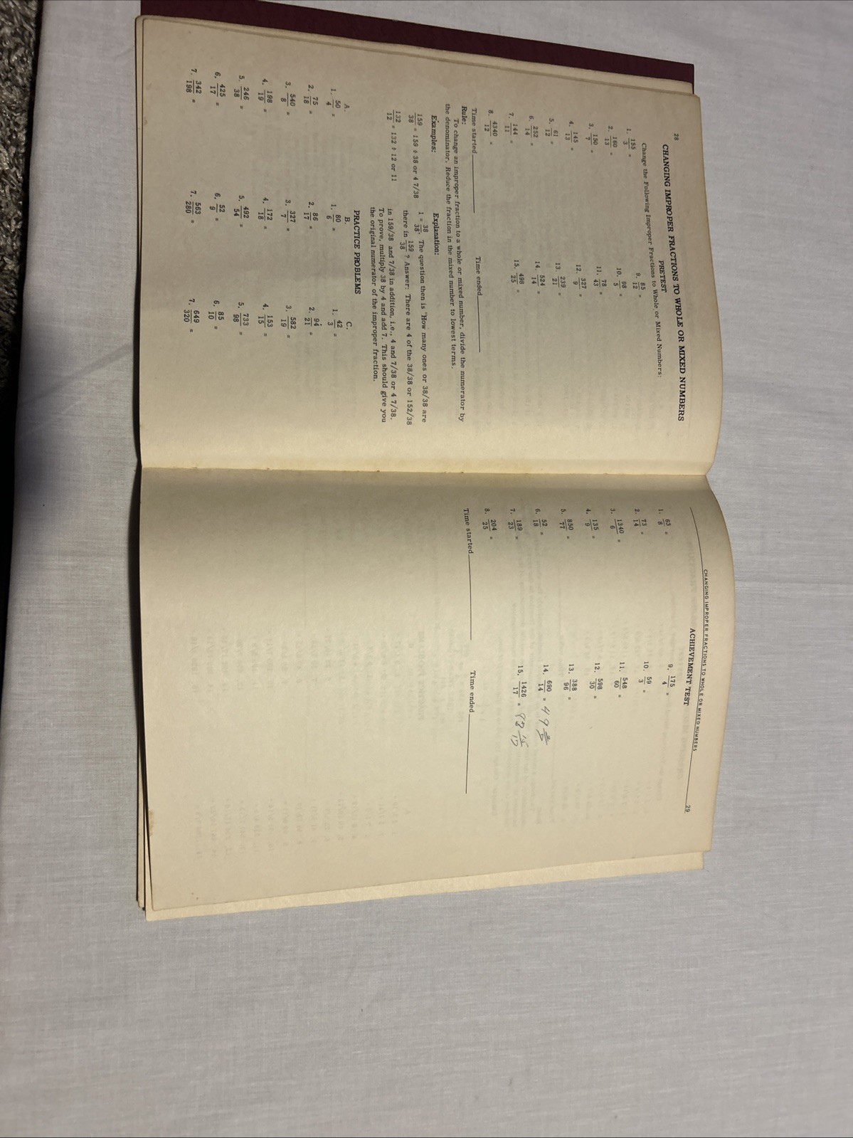 Vintage 1954 Nursing Arithmetic Textbook Ruth Jessee 4th Ed Annotated Ephemera