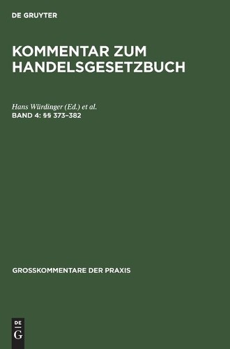 (§§ 373-382) (Hardback) Großkommentare Der Praxis
