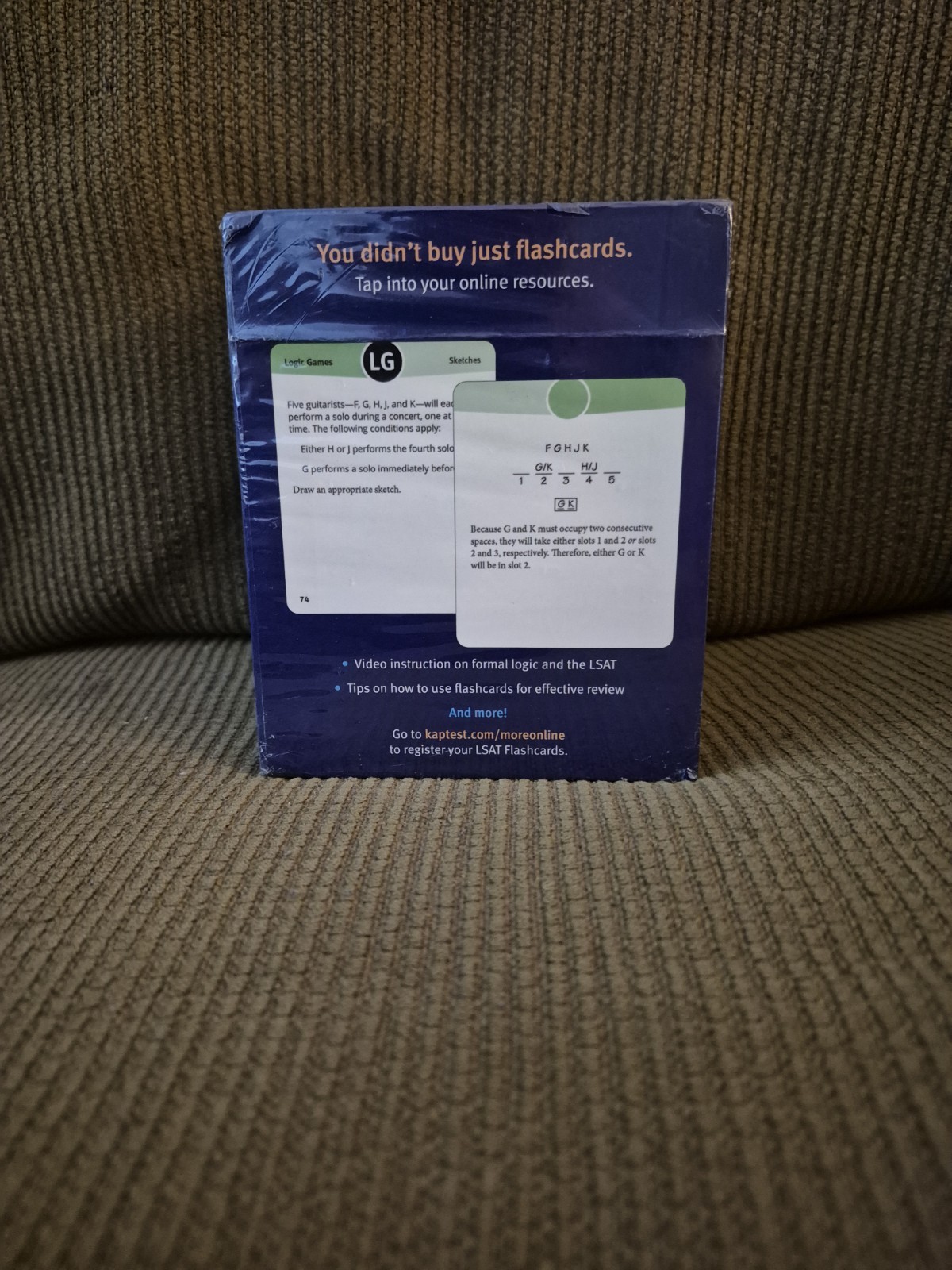 Kaplan Test Prep LSAT Prep Flashcards 400 Drills on LSAT Logic Skills Cards NIB
