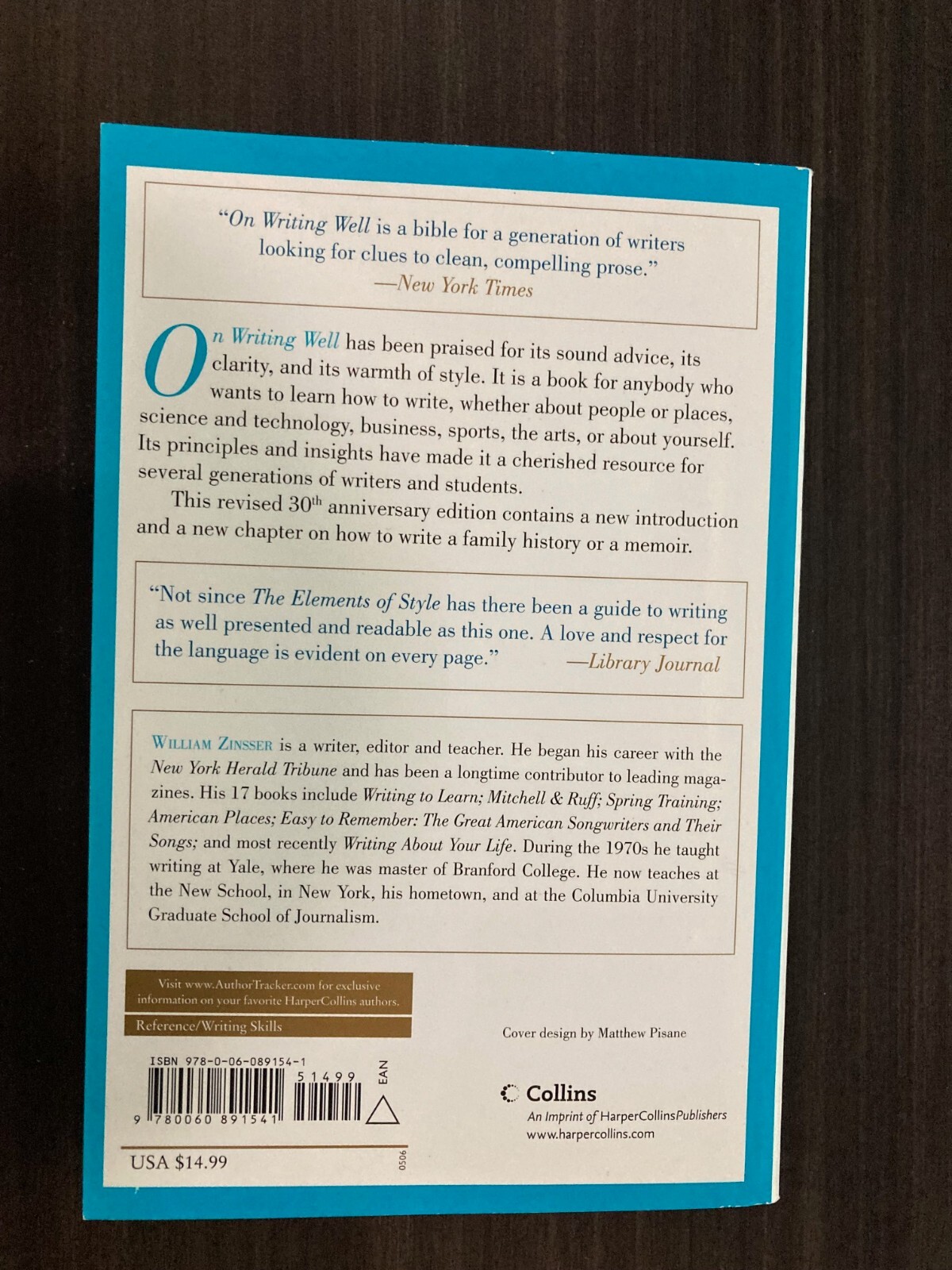 On Writing Well : The Classic Guide to Writing Nonfiction by William Zinsser.