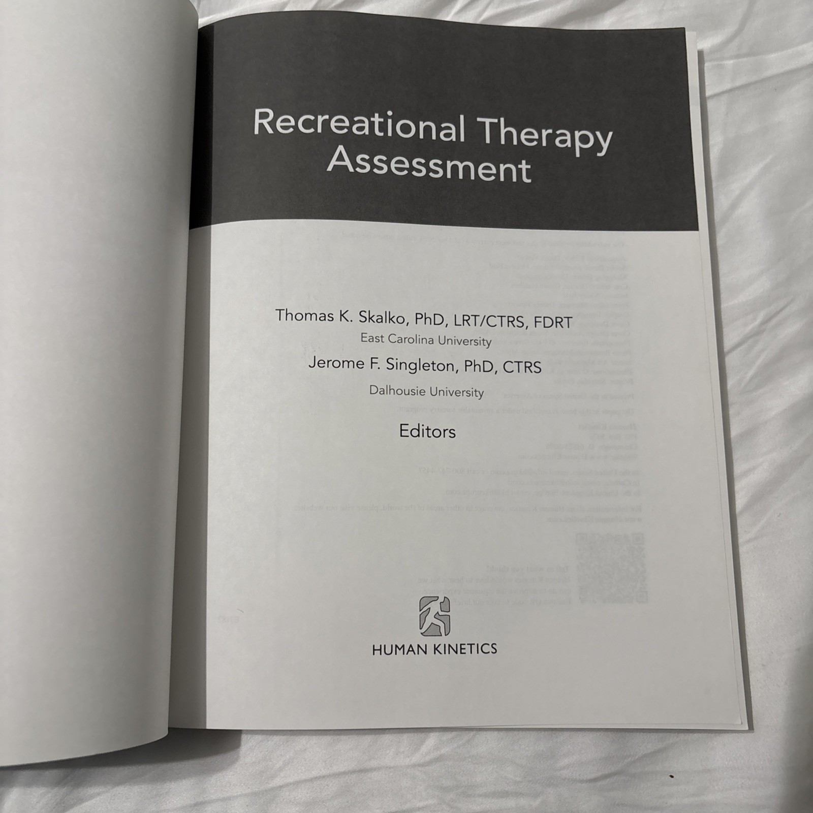 Recreational Therapy Assessment by Jerome Singleton Skalko (2020 Paperback)