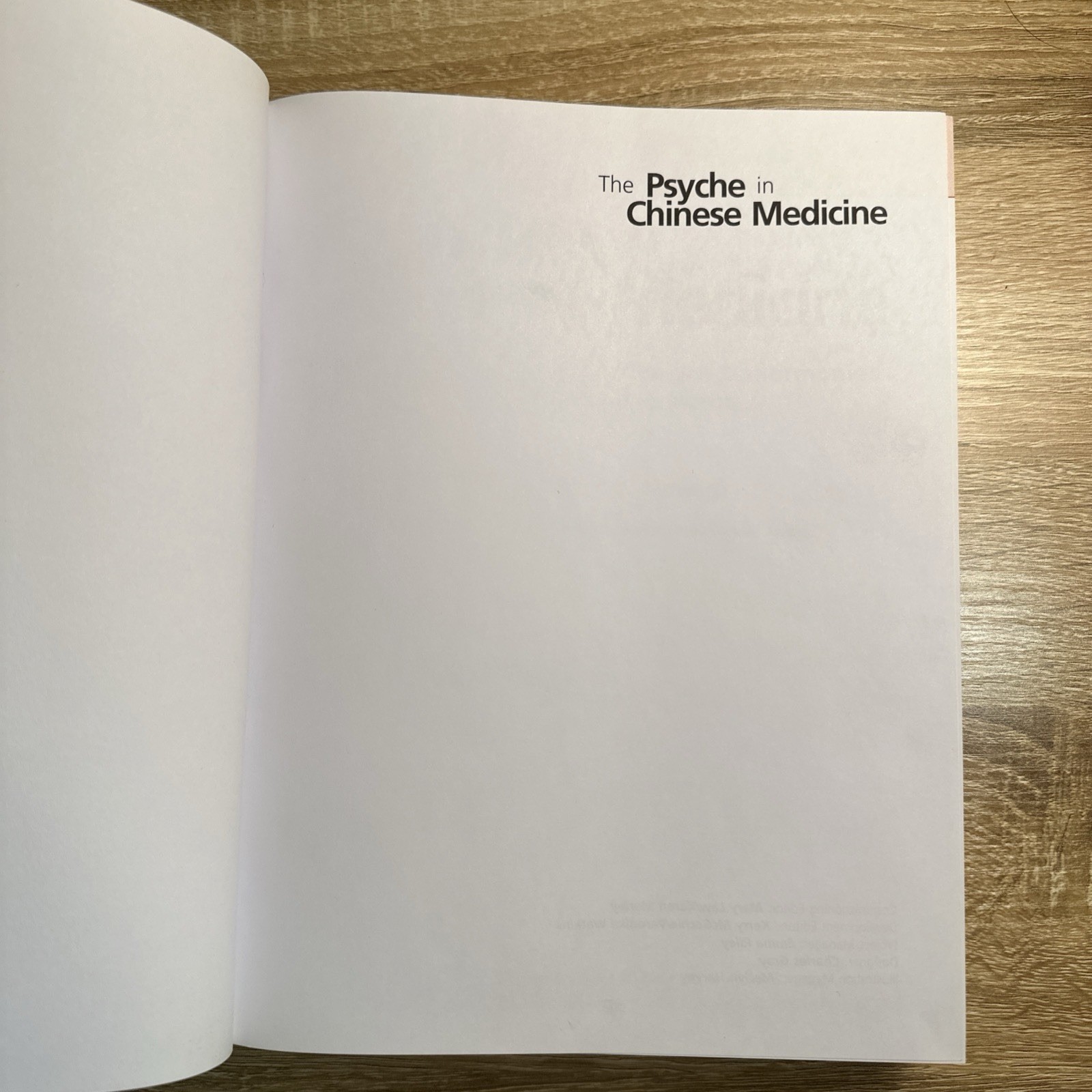 Psyche in Chinese Medicine