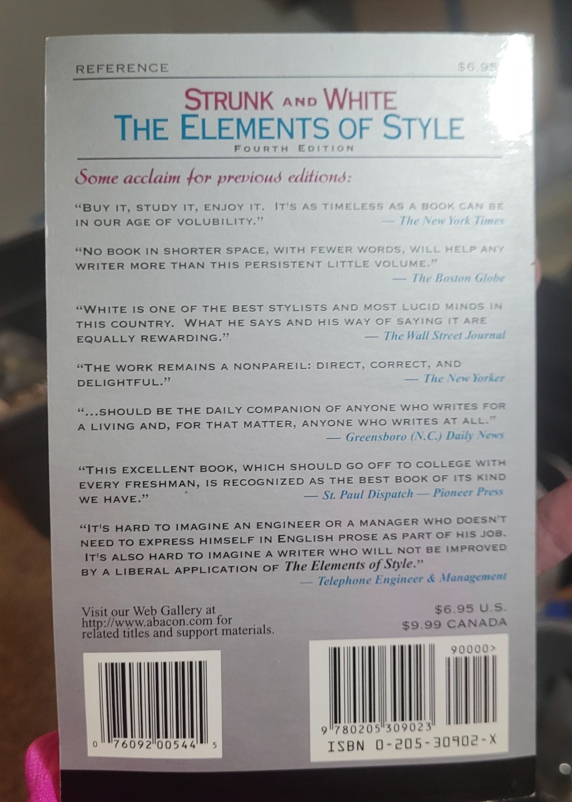 The Elements of Style by E. White, William Strunk and William Strunk Jr.