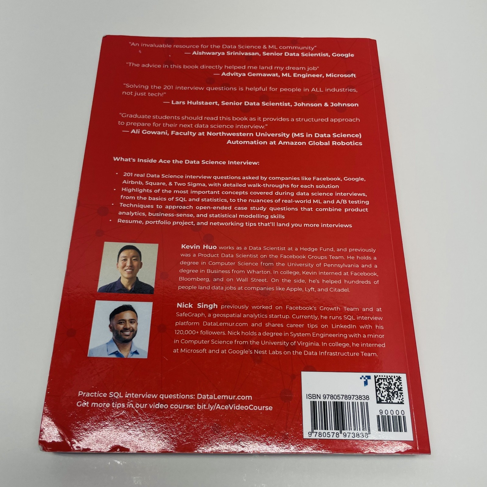 Ace the Data Science Interview: 201 – Paperback, by Singh Nick; Huo – Very Good