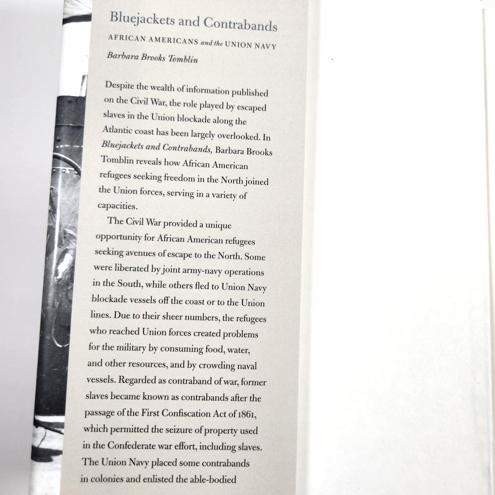 Bluejackets and Contrabands African Americans and Union Navy Tomblin HC DJ 2009