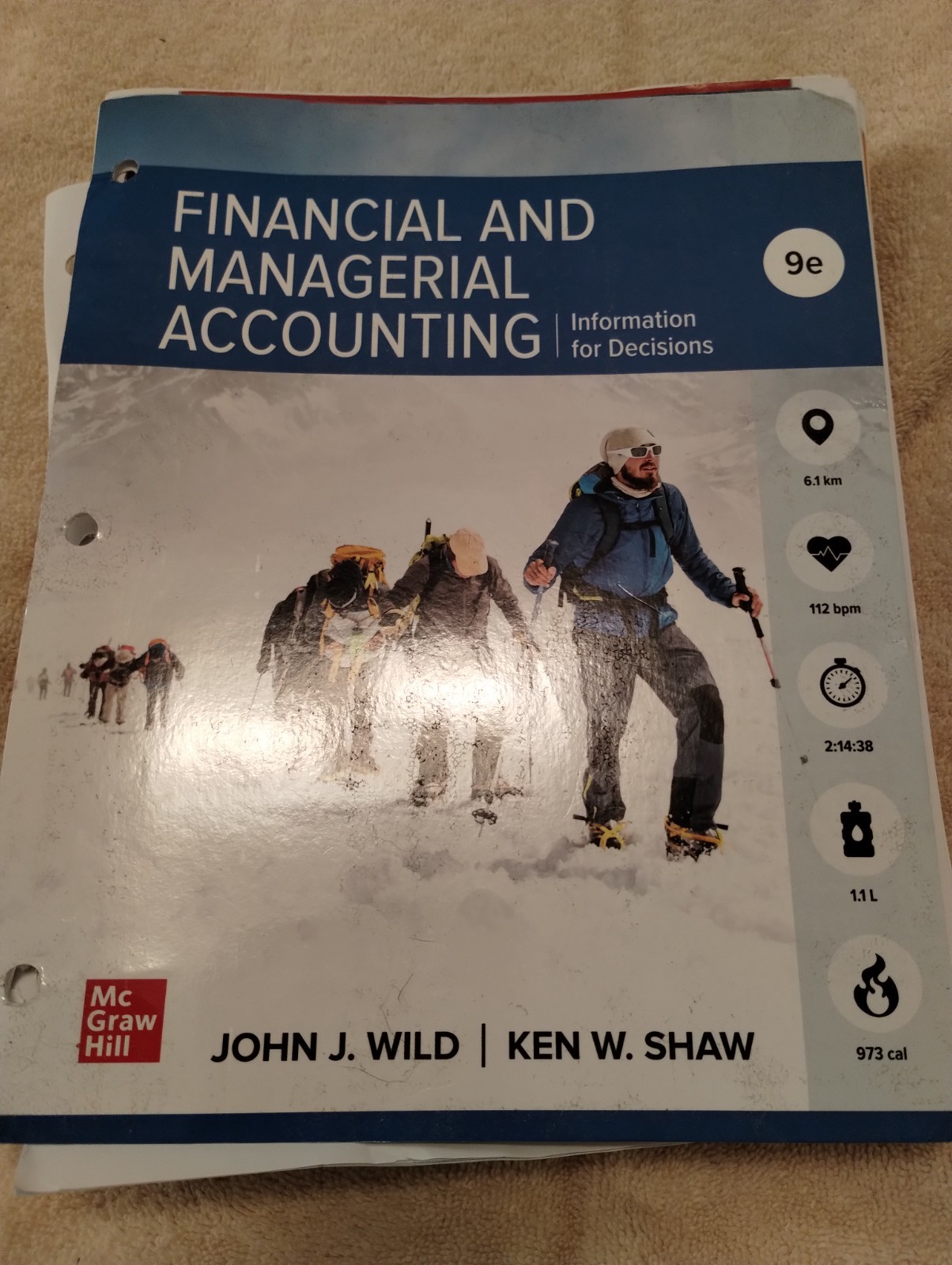 Financial and Managerial Accounting, Wild, Shaw, 9th Ed, Loose Leaf, VERY GOOD