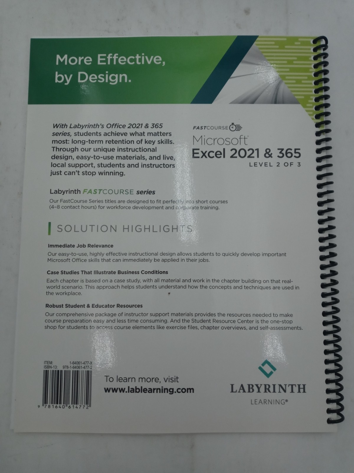 Microsoft Excel 2021 & 365 Level 2 of 3 Fast Course 9781640614772
