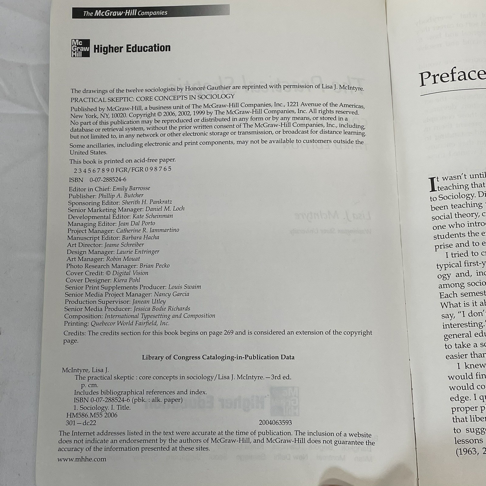 The Practical Skeptic: Readings in Sociology by Lisa J. McIntyre Third Edition
