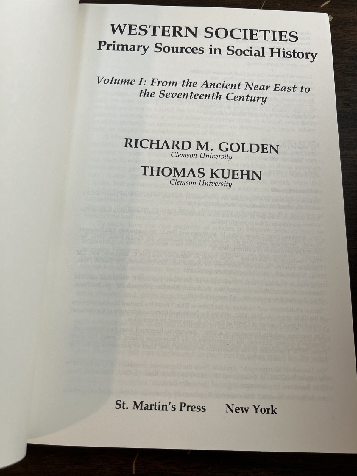 Western Societies : Primary Sources in Social History by R. M. Golden 2 Vol Set