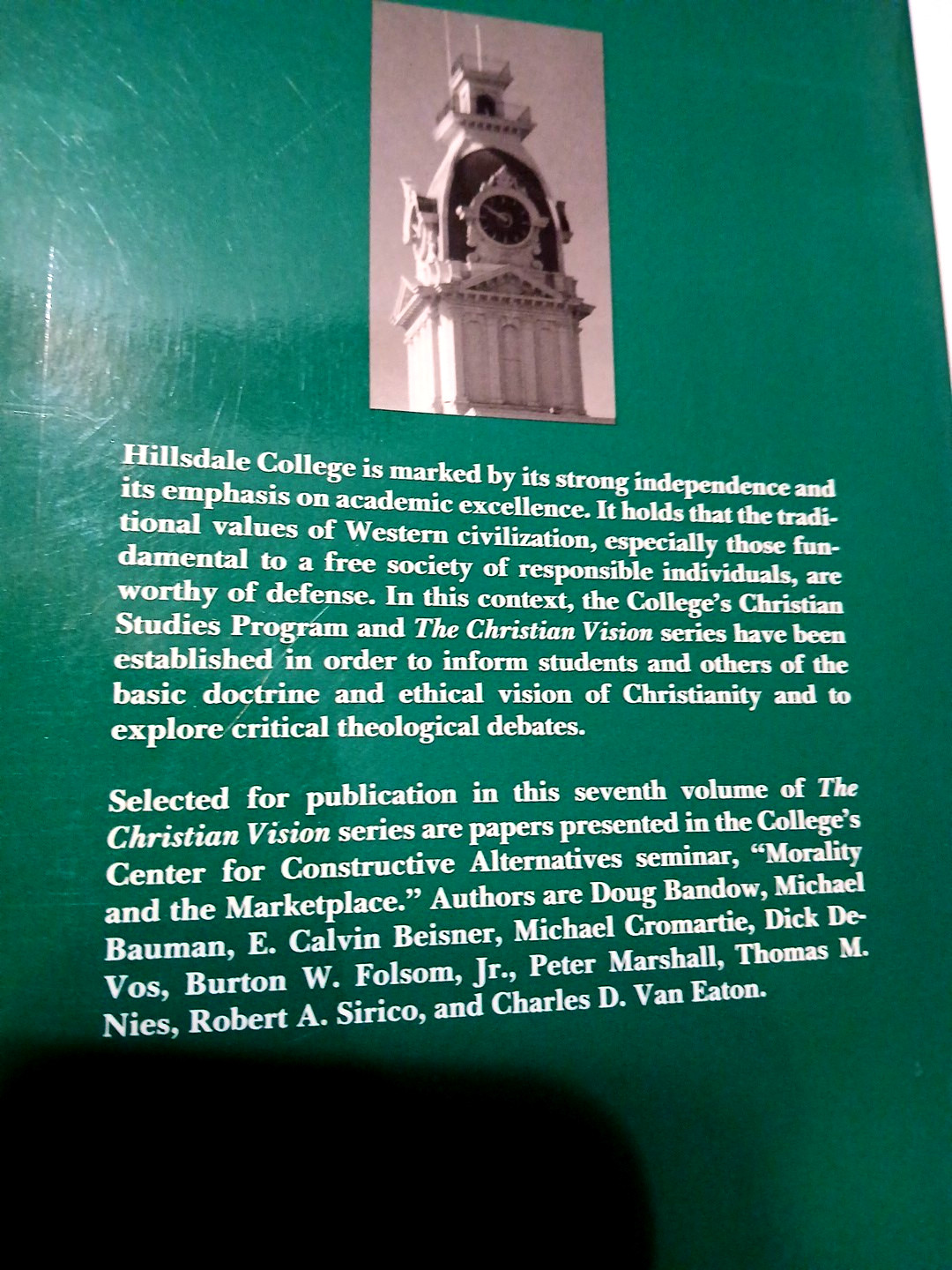 Morality and the Marketplace, Michael Bauman (1st Printing 1994, Paperback)