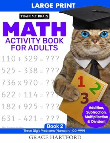 Math Activity Books for Adults: Math – Paperback, by Hartford Grace – Very Good