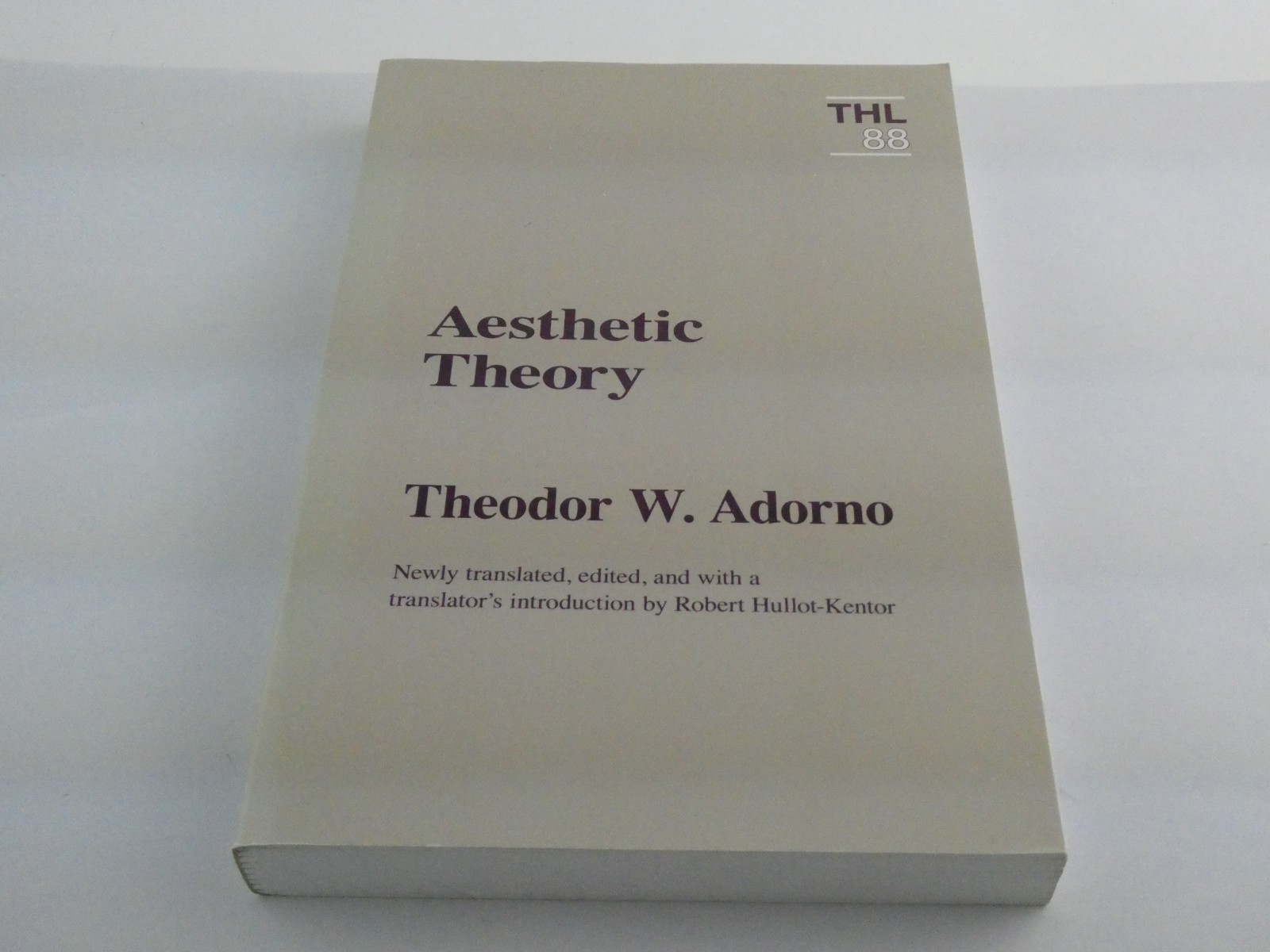Aesthetic Theory Volume 88 Theory and History of Literature by Theodor W. Adorno