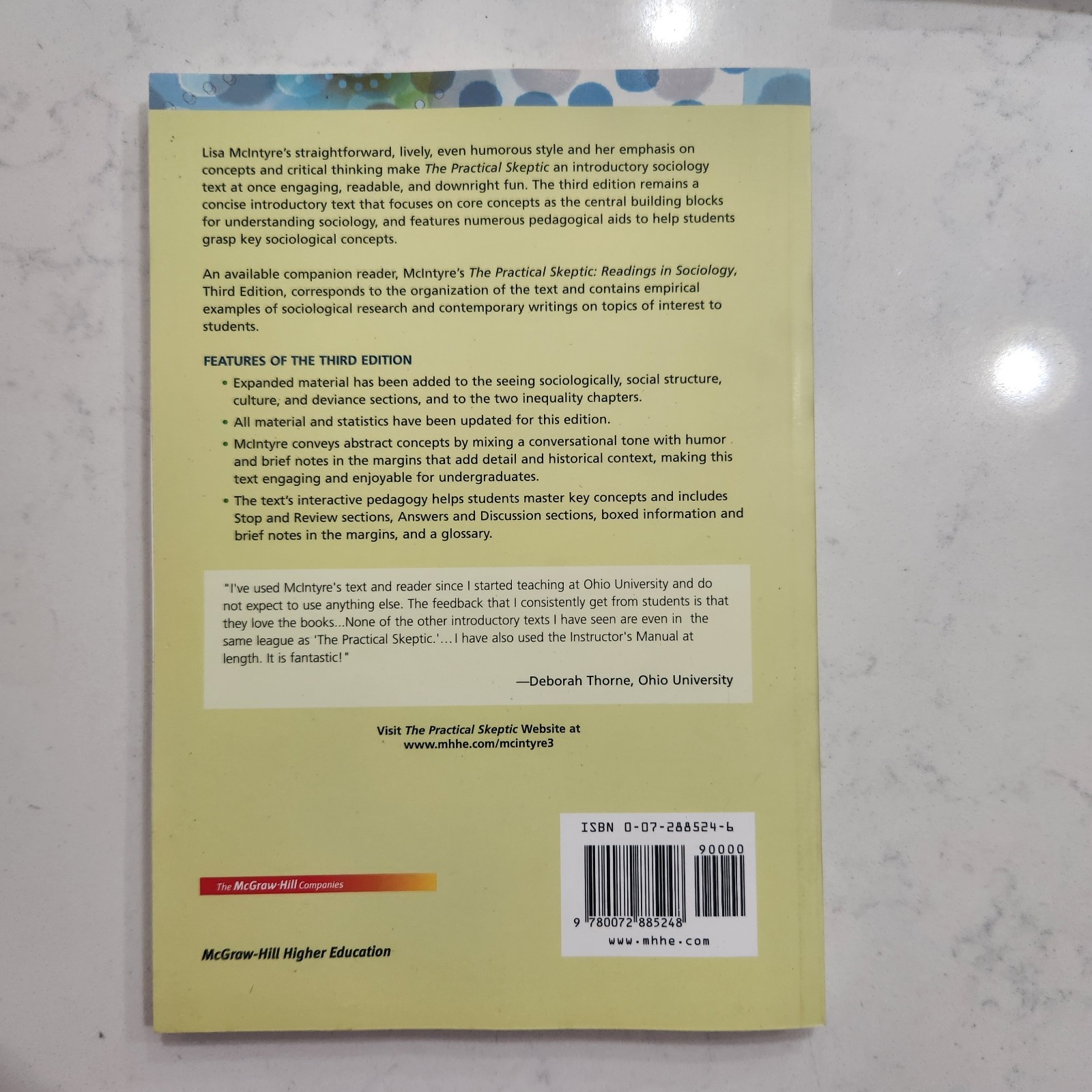 The Practical Skeptic: Core Concepts in Sociology by Lisa J McIntyre: New