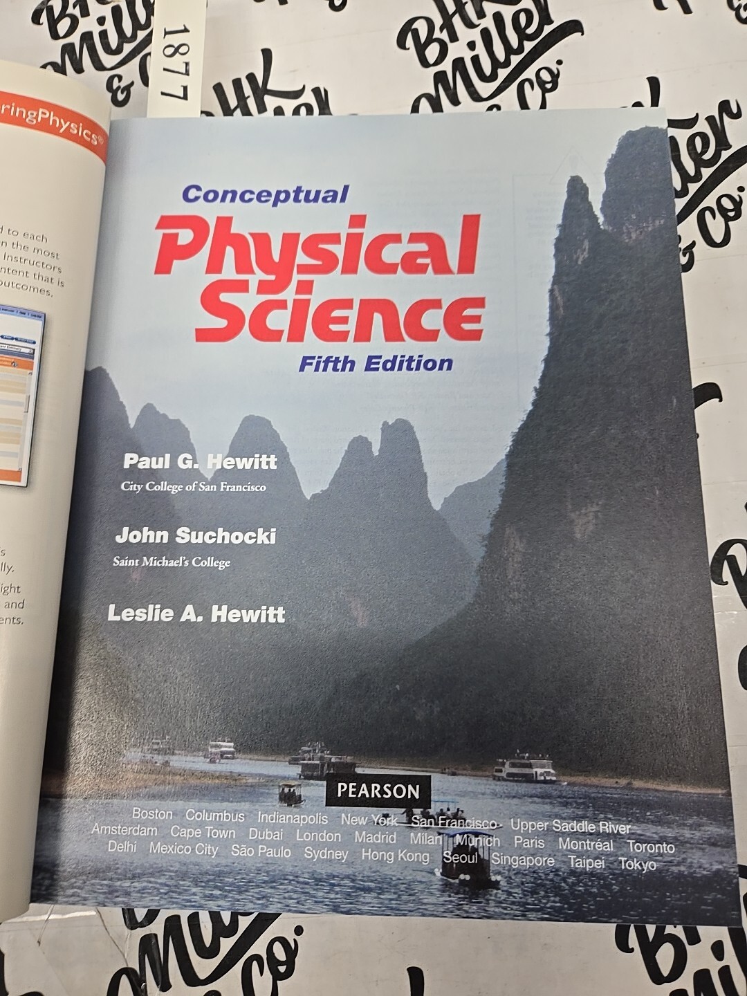 Conceptual Physical Science 5th Ed by Paul G. Hewitt Hardcover Textbook
