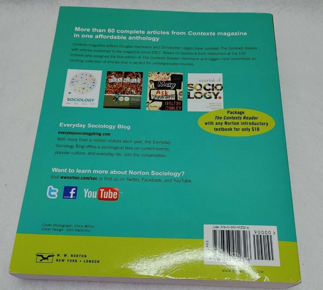 The Contexts Reader Book American Sociological Association 550 pages Norton Pub.
