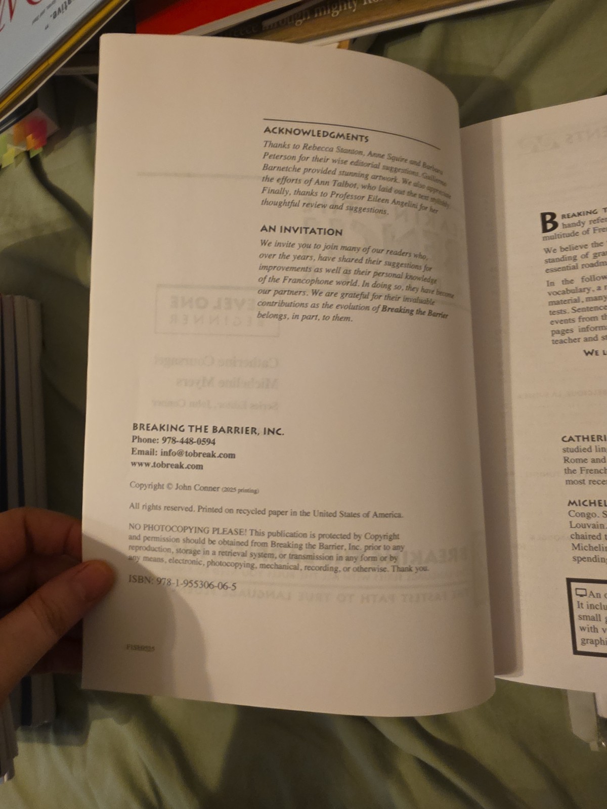Breaking the French Barrier Homeschool Package Level One/Beginner