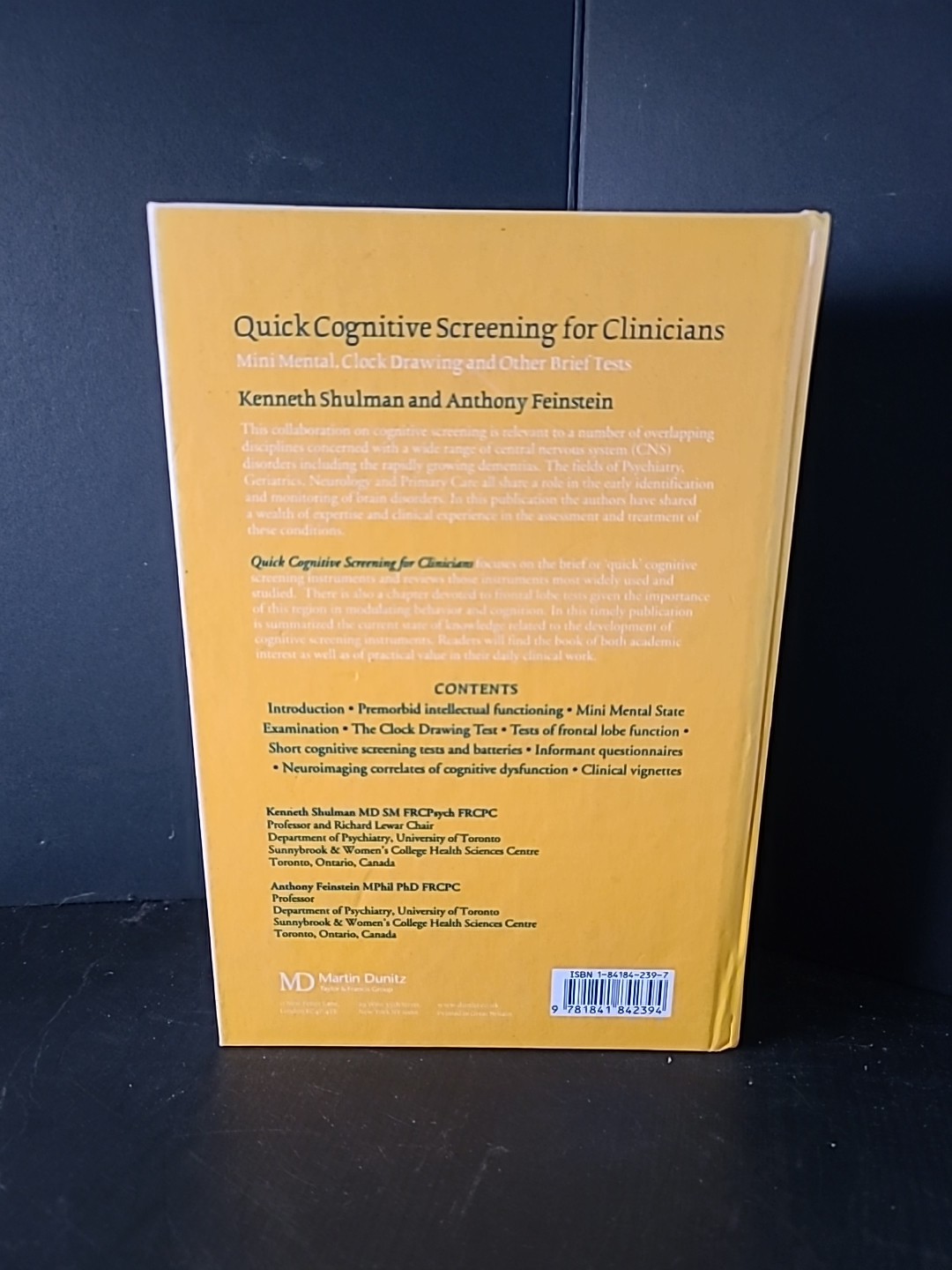 Quick Cognitive Screening for Clinicians: Mini-Mental, Clock