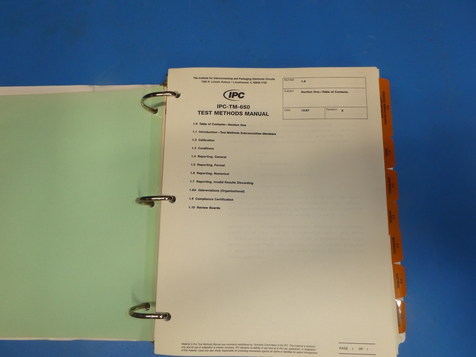IPC-TM-650 Test Methods publication Rev J