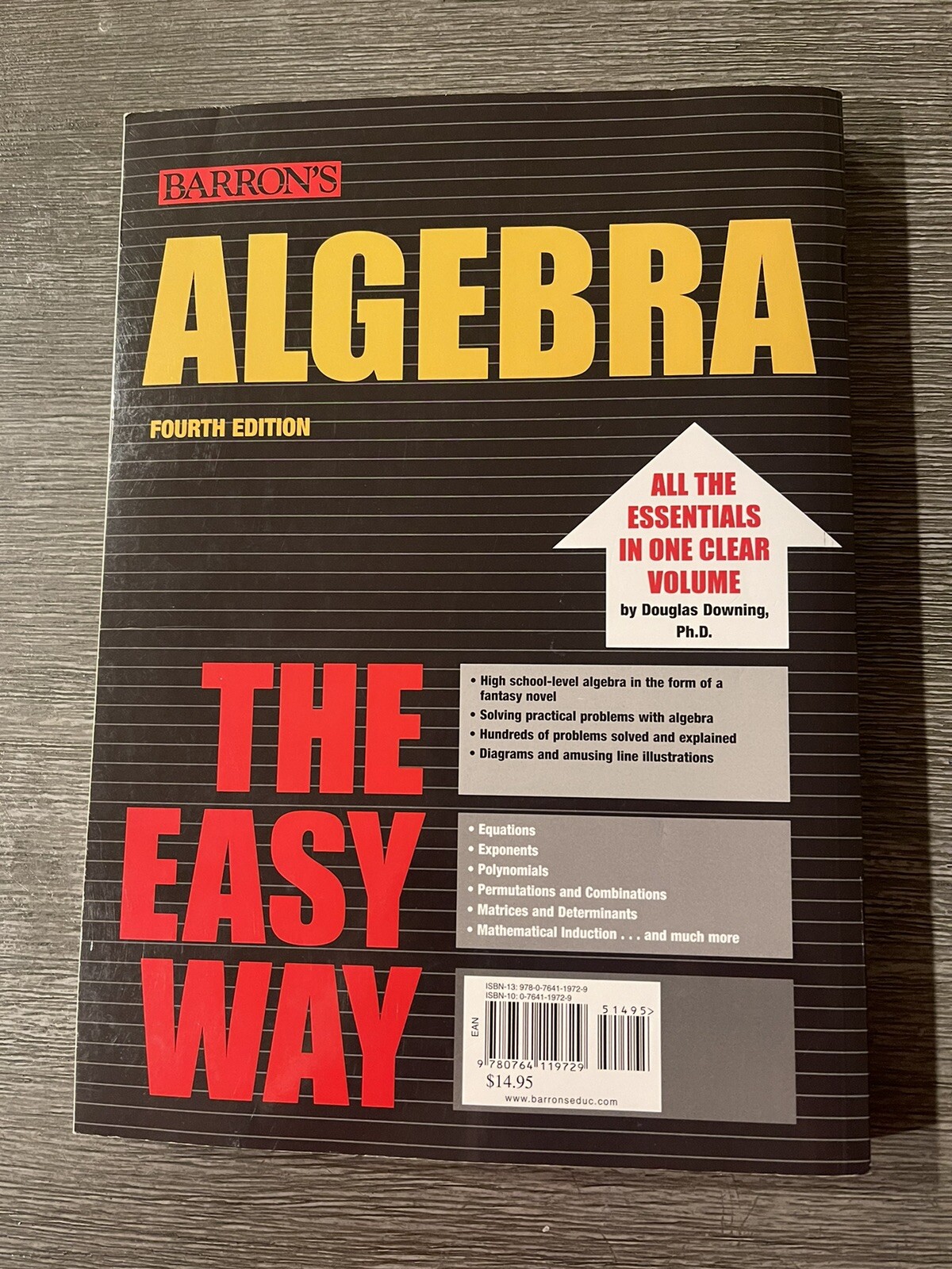 Barron’s Easy Ser.: Algebra the Easy Way by Douglas Downing (2003, Trade…