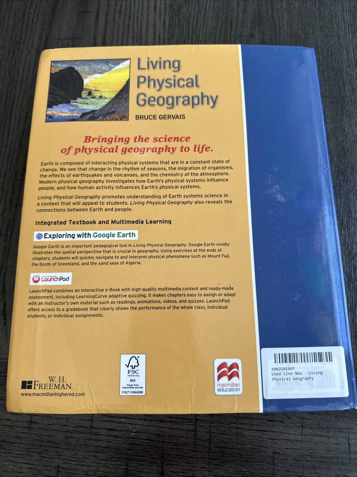 Living Physical Geography by Bruce Gervais (2015, Trade Paperback)