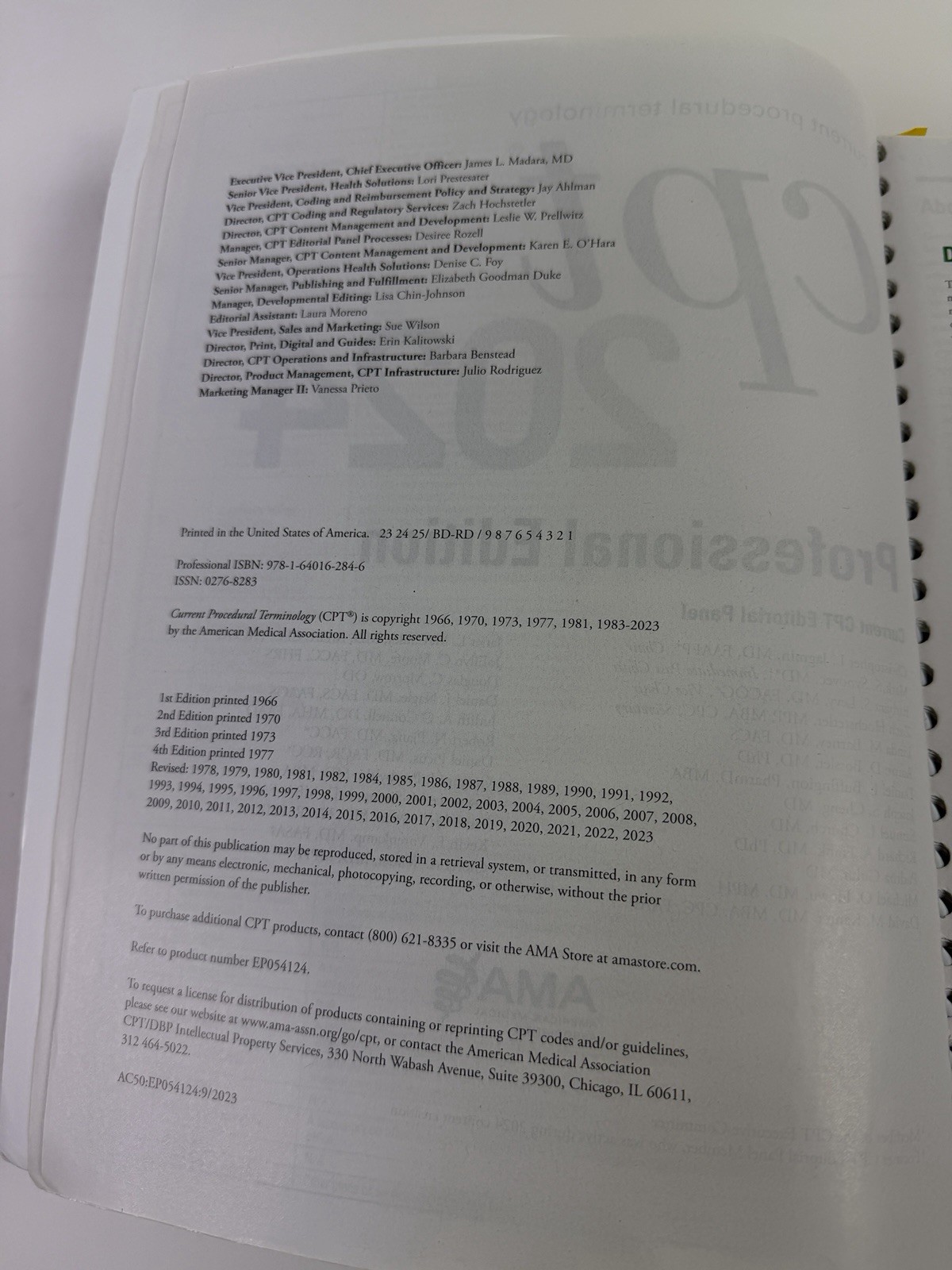 CPT 2024 Professional Edition by American Medical Association Spiral Paperback