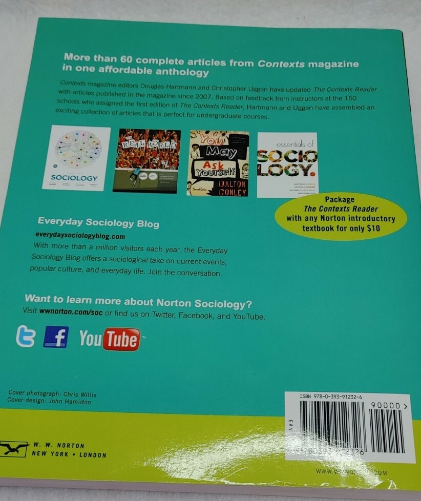 The Contexts Reader Book American Sociological Association 550 pages Norton Pub.