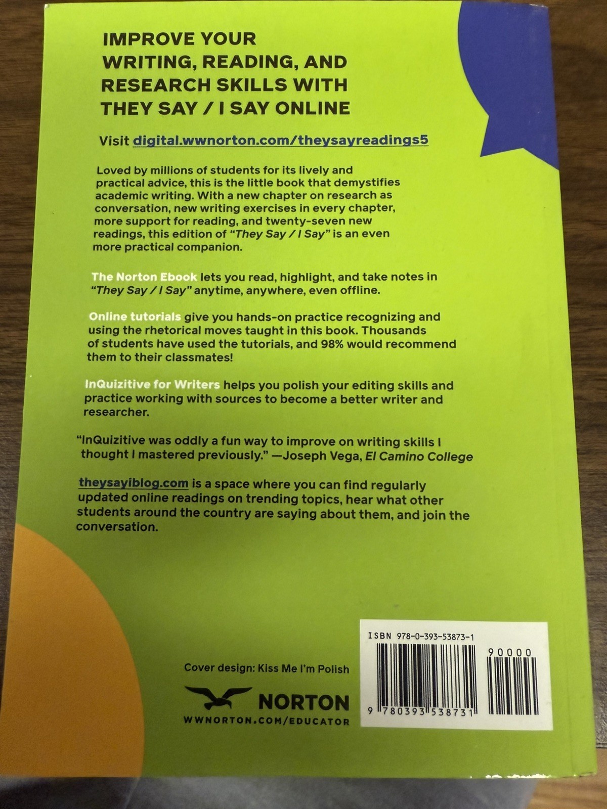 They Say / I Say with Readings by Cathy Birkenstein, Gerald Graff 2021