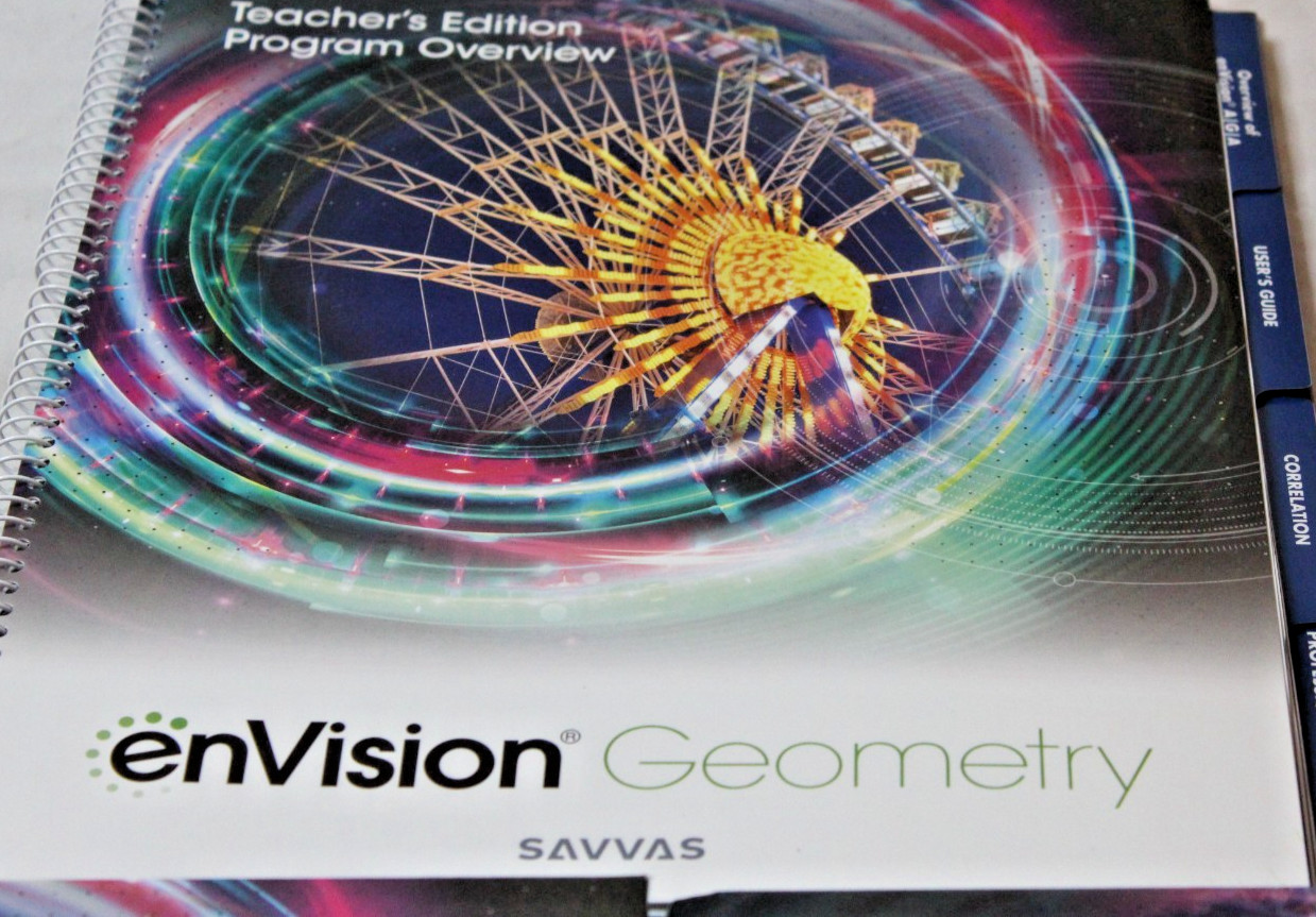 Savvas Envision Geometry Teacher’s Edition Textbook Volumes 1 & 2 Set 2024