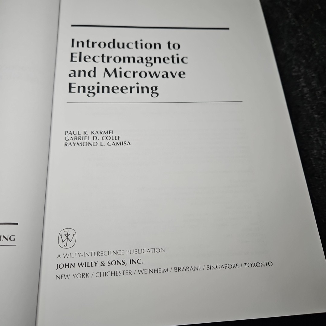Introduction to Electromagnetic and Microwave Engineering Wiley Series