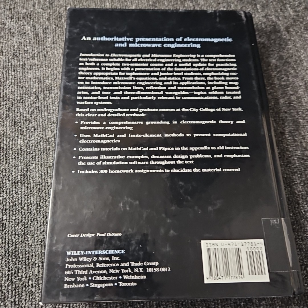 Introduction to Electromagnetic and Microwave Engineering Wiley Series