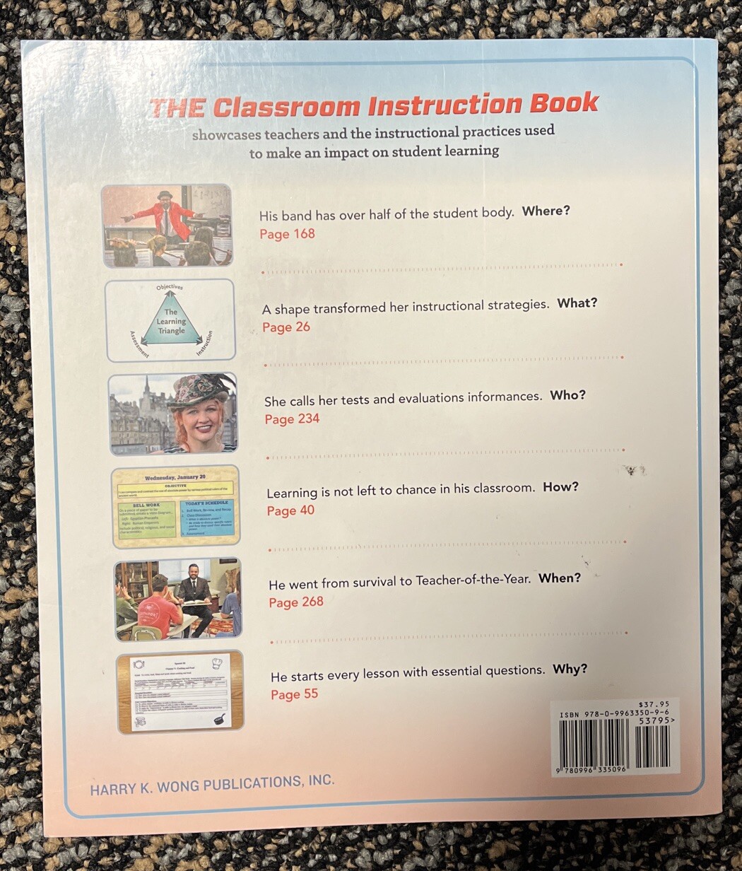 THE Classroom Instruction Book by Rosemary T. Wong and Harry K. Wong (2022,…