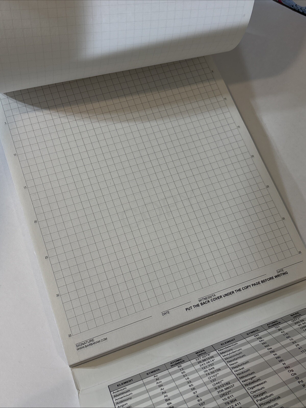 Lab Notebook 100 Carbonless Pages by Barbakam Top Permanent Bound Self-Copying