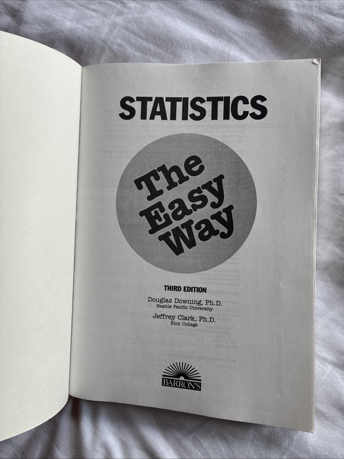 Statistics The Easy Way (Barron’s E-Z) – Paperback 1997