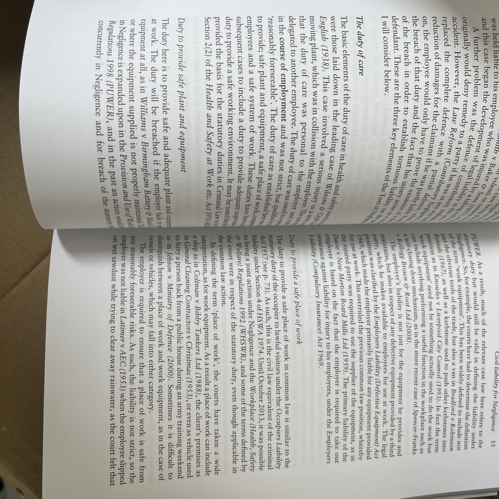 An Introduction to Health and Safety Law: A Student Reference by Branson, David