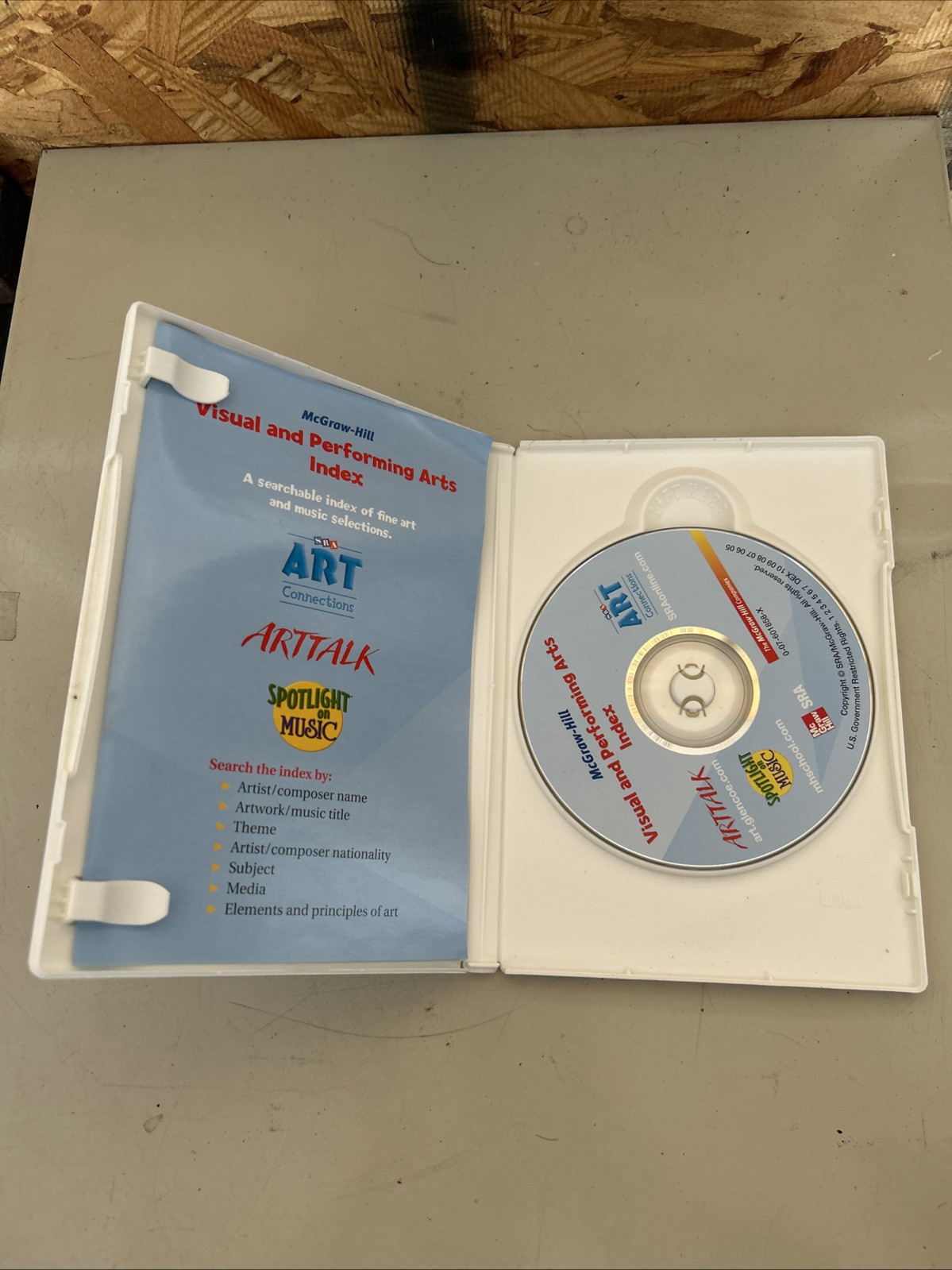 McGraw-Hill Visual & Performing Arts Index DVD ART TALK Spotlight On Music