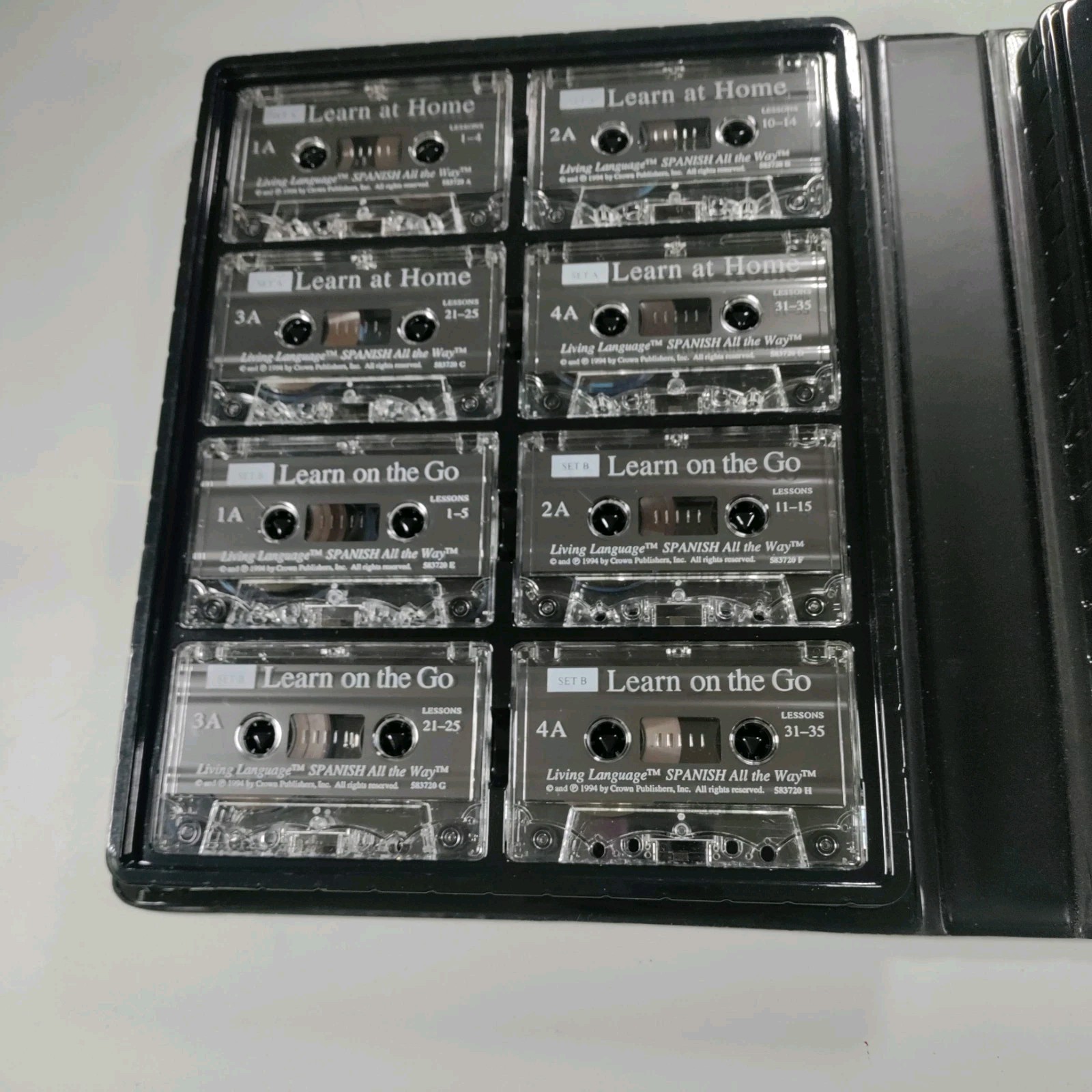 SPANISH ALL THE WAY Learn at Home On the Go 8 Cassette And Book Set