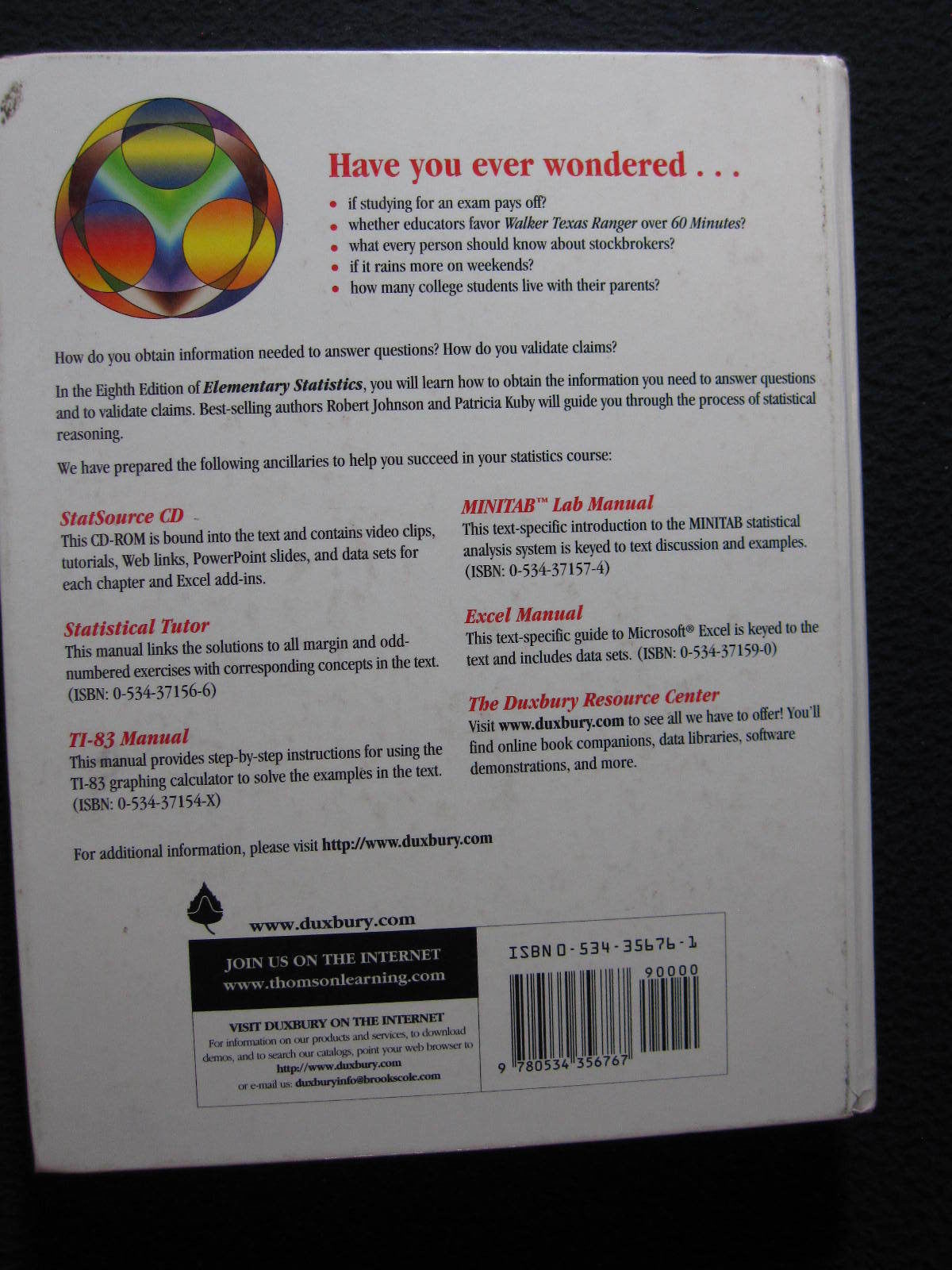 Elementary Statistics by Johnson, Robert R.; Kuby, Patricia J.